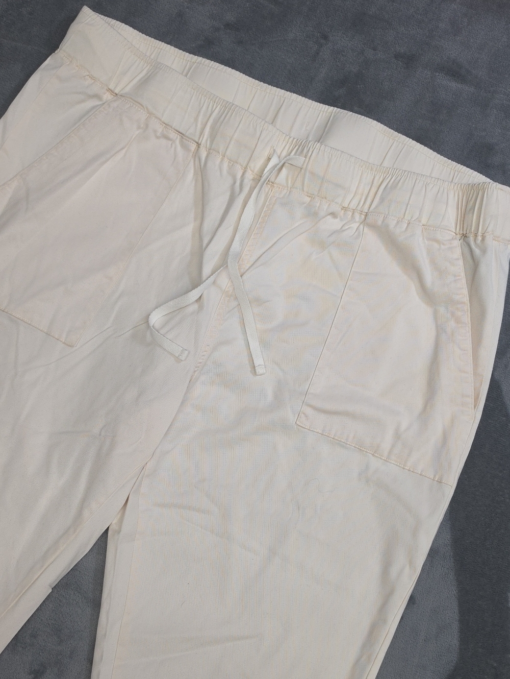 Buffalo David Bitton Off-White Elastic Waist Drawstring Joggers